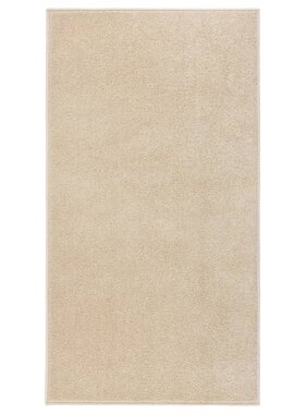 vidaXL Vloerkleed kortpolig 80x150 cm beige