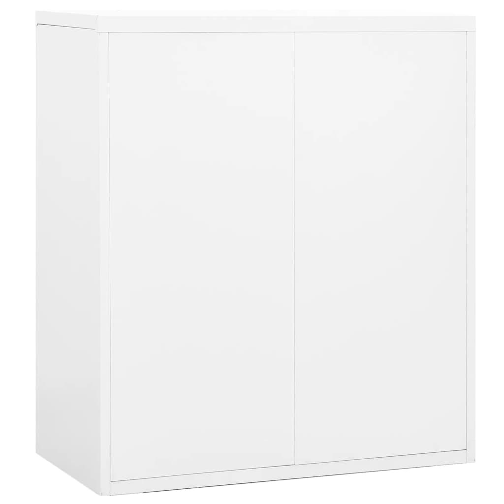 vidaXL Archiefkast 90x46x103 cm staal wit