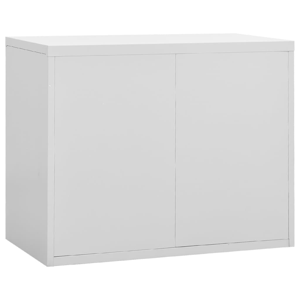 vidaXL Archiefkast 90x46x72,5 cm staal lichtgrijs