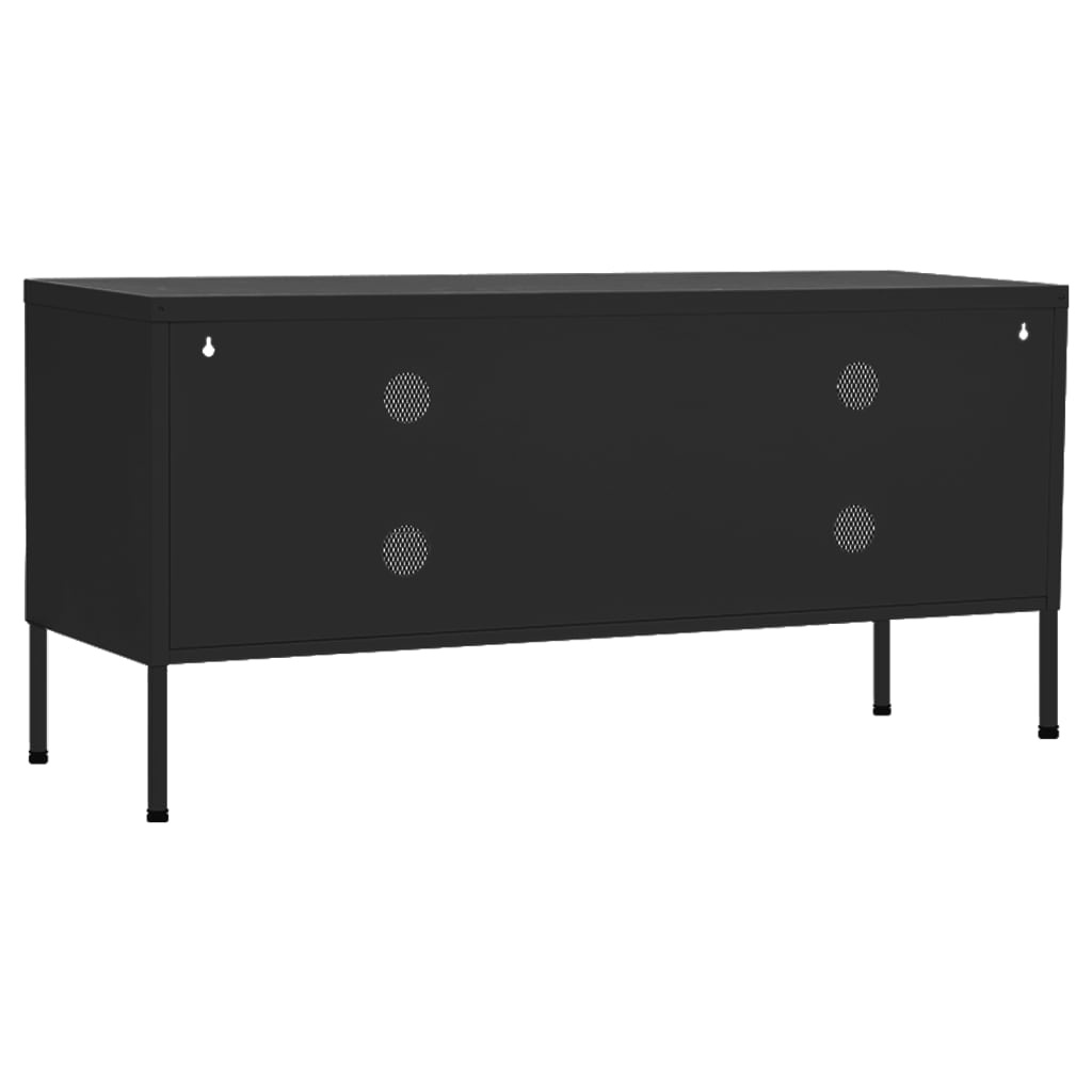 vidaXL Tv-meubel 105x35x50 cm staal zwart