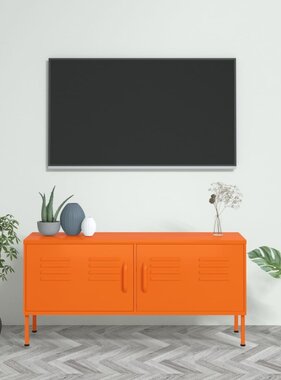 vidaXL Tv-meubel 105x35x50 cm staal oranje