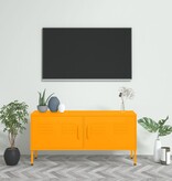 vidaXL Tv-meubel 105x35x50 cm staal mosterdgeel
