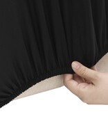 vidaXL Tweezitsbankhoes stretch polyester jersey zwart