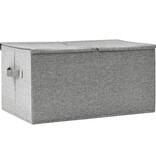 vidaXL Opbergbox 50x30x25 cm stof grijs