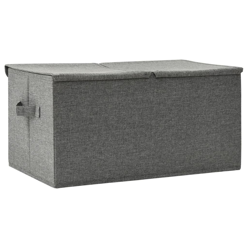 vidaXL Opbergbox 50x30x25 cm stof antracietkleurig