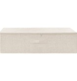 vidaXL Opbergbox 70x40x18 cm stof crèmekleurig