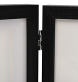 vidaXL Fotolijst drieluik 22x15 cm+2x(10x15 cm) zwart