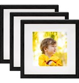 vidaXL Fotolijsten 3 st voor 13x13 cm foto 3D 23x23 cm zwart