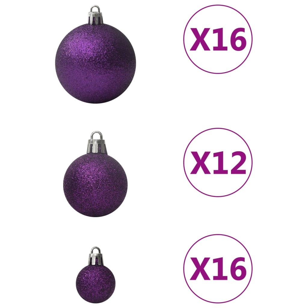 vidaXL 100-delige Kerstballenset paars