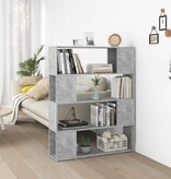 VidaXL Boekenkast/kamerscherm 100x24x124 cm betongrijs