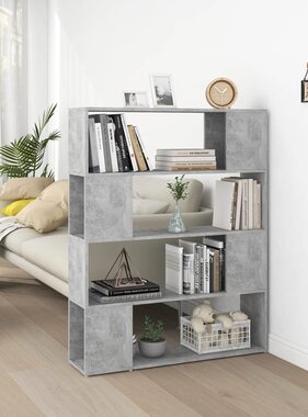 VidaXL Boekenkast/kamerscherm 100x24x124 cm betongrijs