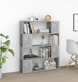 VidaXL Boekenkast/kamerscherm 100x24x124 cm betongrijs