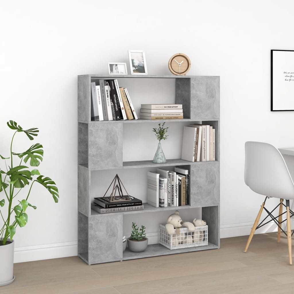 VidaXL Boekenkast/kamerscherm 100x24x124 cm betongrijs