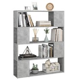 VidaXL Boekenkast/kamerscherm 100x24x124 cm betongrijs