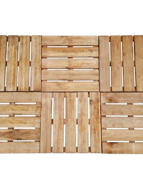 vidaXL Terrastegels 6 st 50x50 cm hout bruin