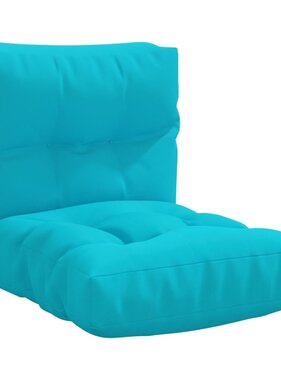 vidaXL Palletkussens 2 st stof turquoise