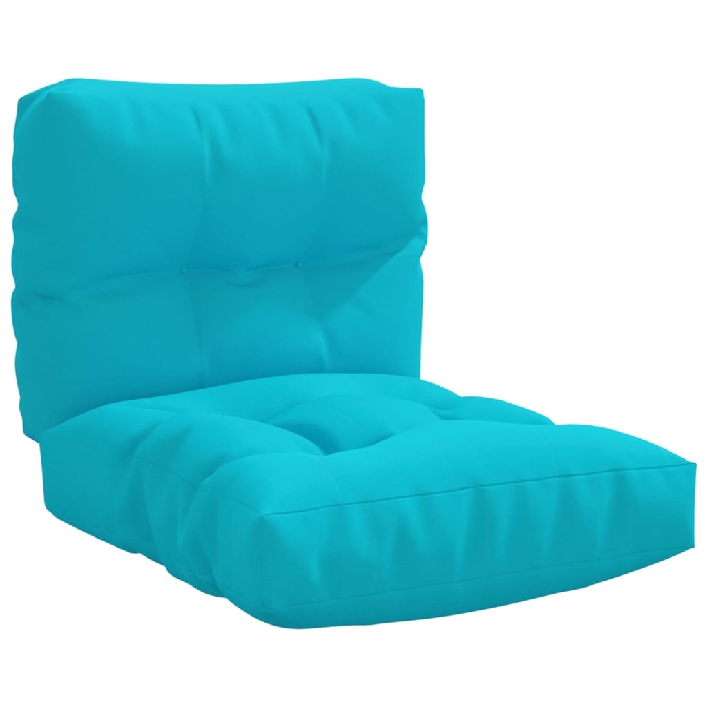 vidaXL Palletkussens 2 st stof turquoise