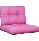 vidaXL Palletkussens 2 st stof roze