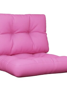 vidaXL Palletkussens 2 st stof roze