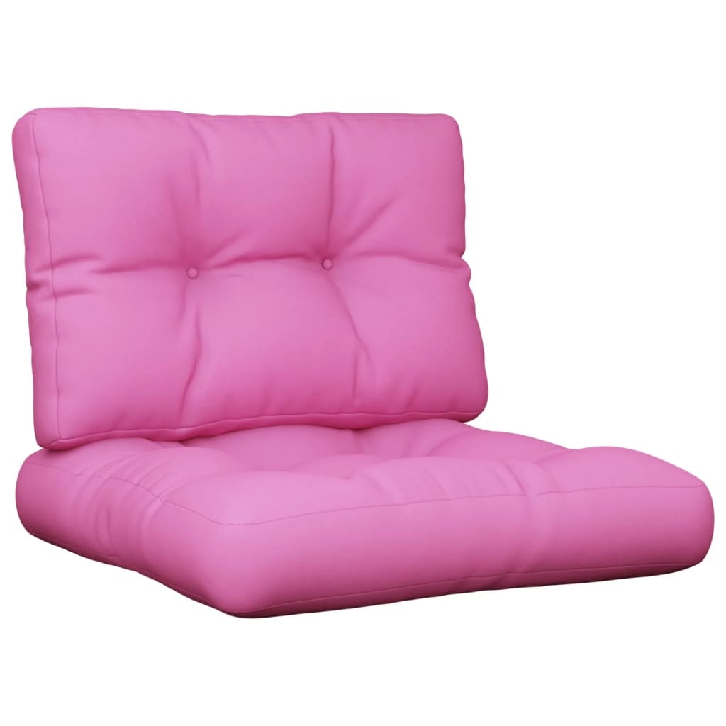 vidaXL Palletkussens 2 st stof roze