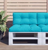 vidaXL Palletkussen 80x40x12 cm stof turquoise