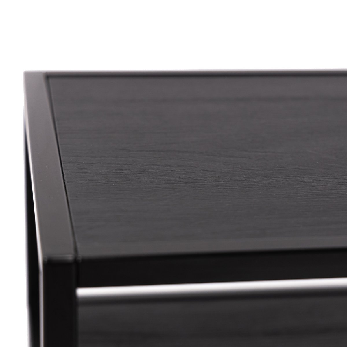 KantoormeubelenPlus Stalux Tv-meubel 'Luuk' 150cm, kleur zwart / zwart eiken