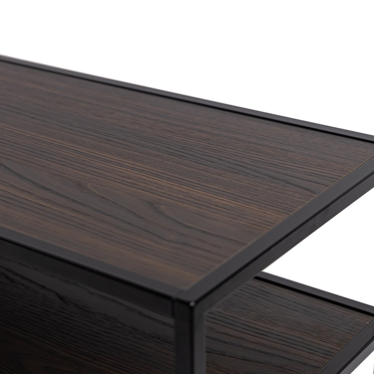 KantoormeubelenPlus Stalux Tv-meubel 'Luuk' 150cm, kleur zwart / bruin hout