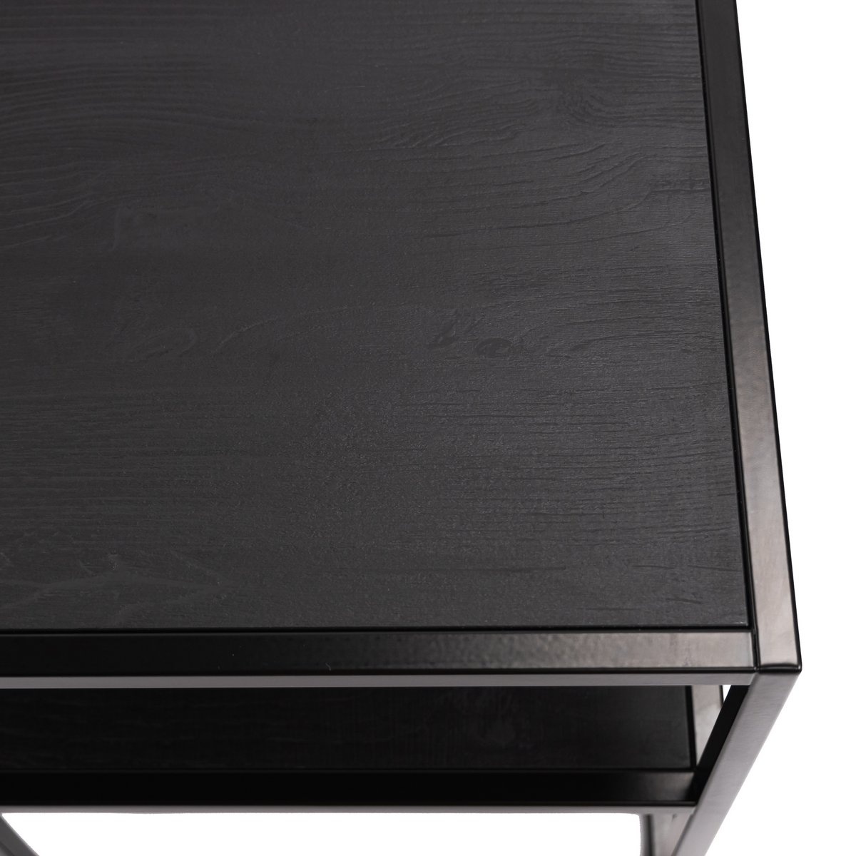KantoormeubelenPlus Stalux Tv-meubel 'Luuk' 200cm, kleur zwart / zwart eiken