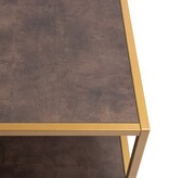 KantoormeubelenPlus Stalux Tv-meubel 'Luuk' 150cm, kleur goud / lederlook bruin
