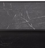 KantoormeubelenPlus Stalux Tv-meubel 'Luuk' 200cm, kleur zwart / zwart marmer