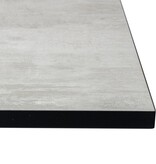 KantoormeubelenPlus Stalux Eettafel 'Gijs' 180 x 100cm, kleur zwart / beton