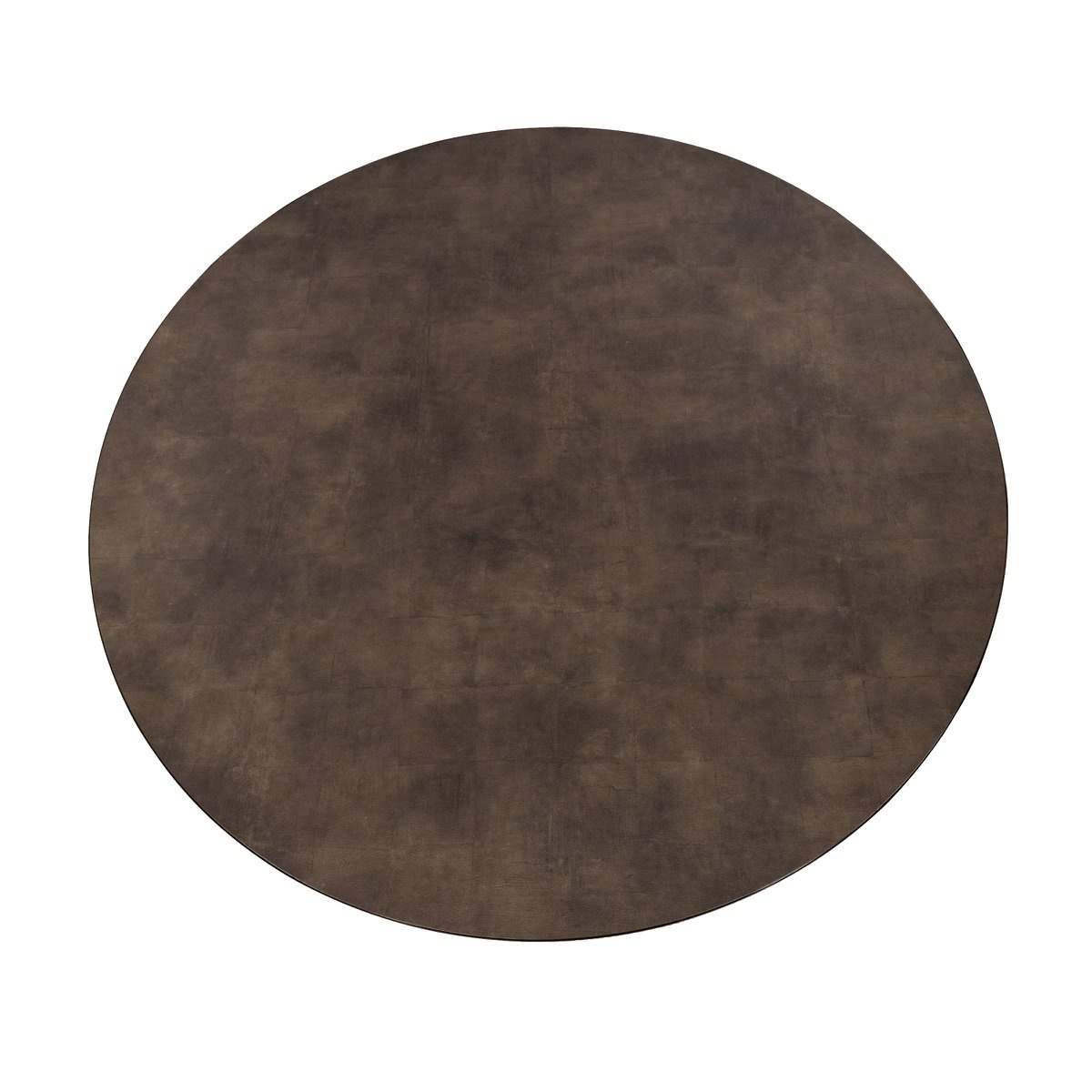 KantoormeubelenPlus Stalux Ronde eettafel 'Daan' 135cm, kleur zwart / lederlook bruin