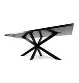 KantoormeubelenPlus Stalux Eettafel 'Gijs' 240 x 100cm, kleur zwart / beton