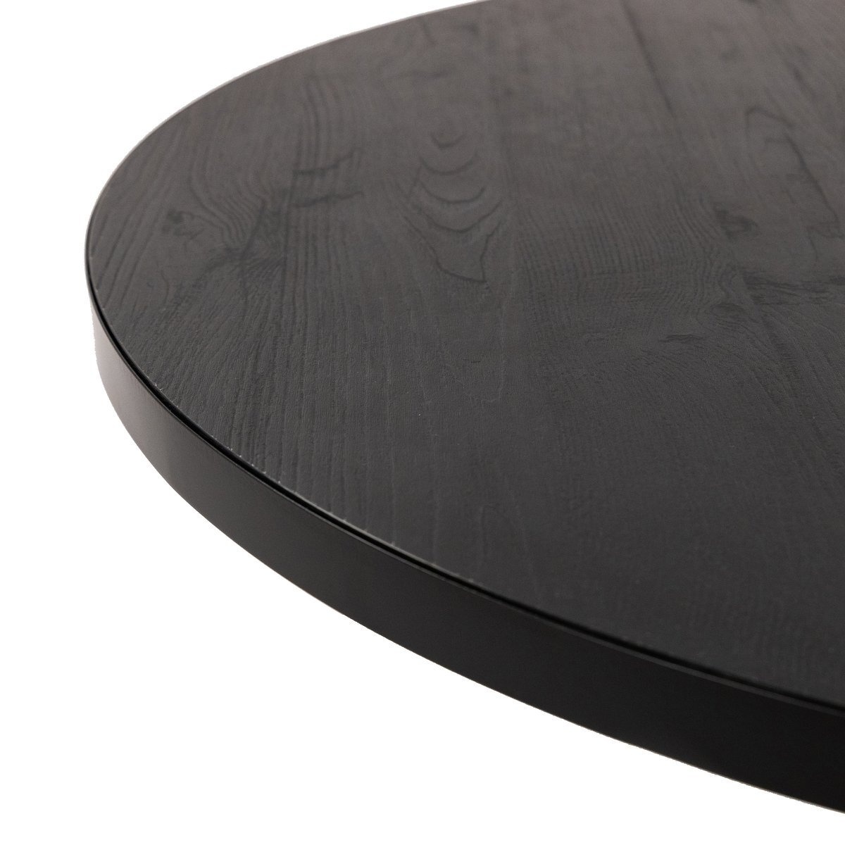KantoormeubelenPlus Stalux Ronde eettafel 'Daan' 120cm, kleur zwart / zwart eiken