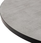 KantoormeubelenPlus Stalux Ronde eettafel 'Daan' 120cm, kleur zwart / beton