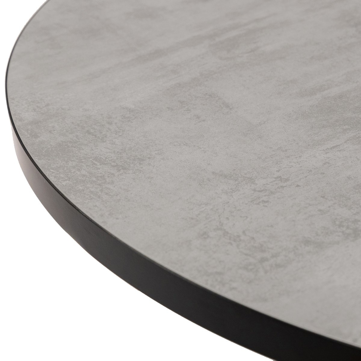 KantoormeubelenPlus Stalux Ronde eettafel 'Daan' 120cm, kleur zwart / beton