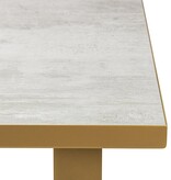 KantoormeubelenPlus Stalux Eettafel 'Roos' 200 x 100cm, kleur goud / beton