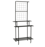KantoormeubelenPlus Greenrax Plantenstandaard - L90 x B44 x H190 cm - Metaal - Zwart
