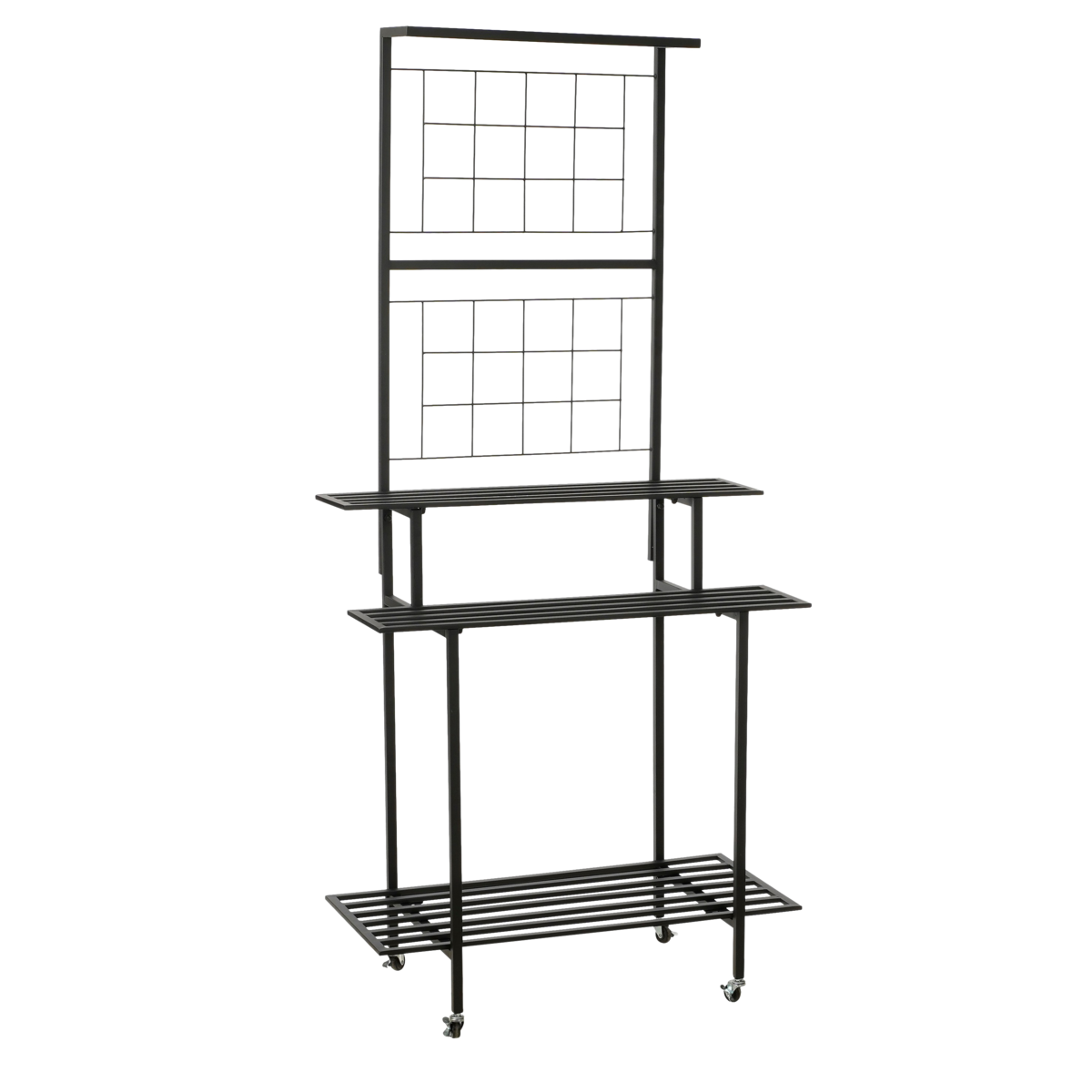 KantoormeubelenPlus Greenrax Plantenstandaard - L90 x B44 x H190 cm - Metaal - Zwart
