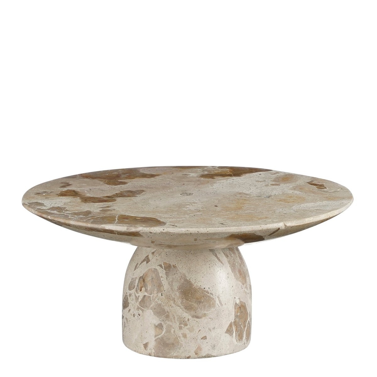 KantoormeubelenPlus Finnos Taartplateau - H11 x Ø25 cm - Marmer - Beige