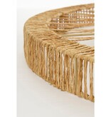 KantoormeubelenPlus Ludy Wandspiegel - H5 x Ø60 cm - Jute - Lichtbruin