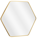 KantoormeubelenPlus Rossi Wandspiegel - L80 x B71 cm - Metaal - Goud