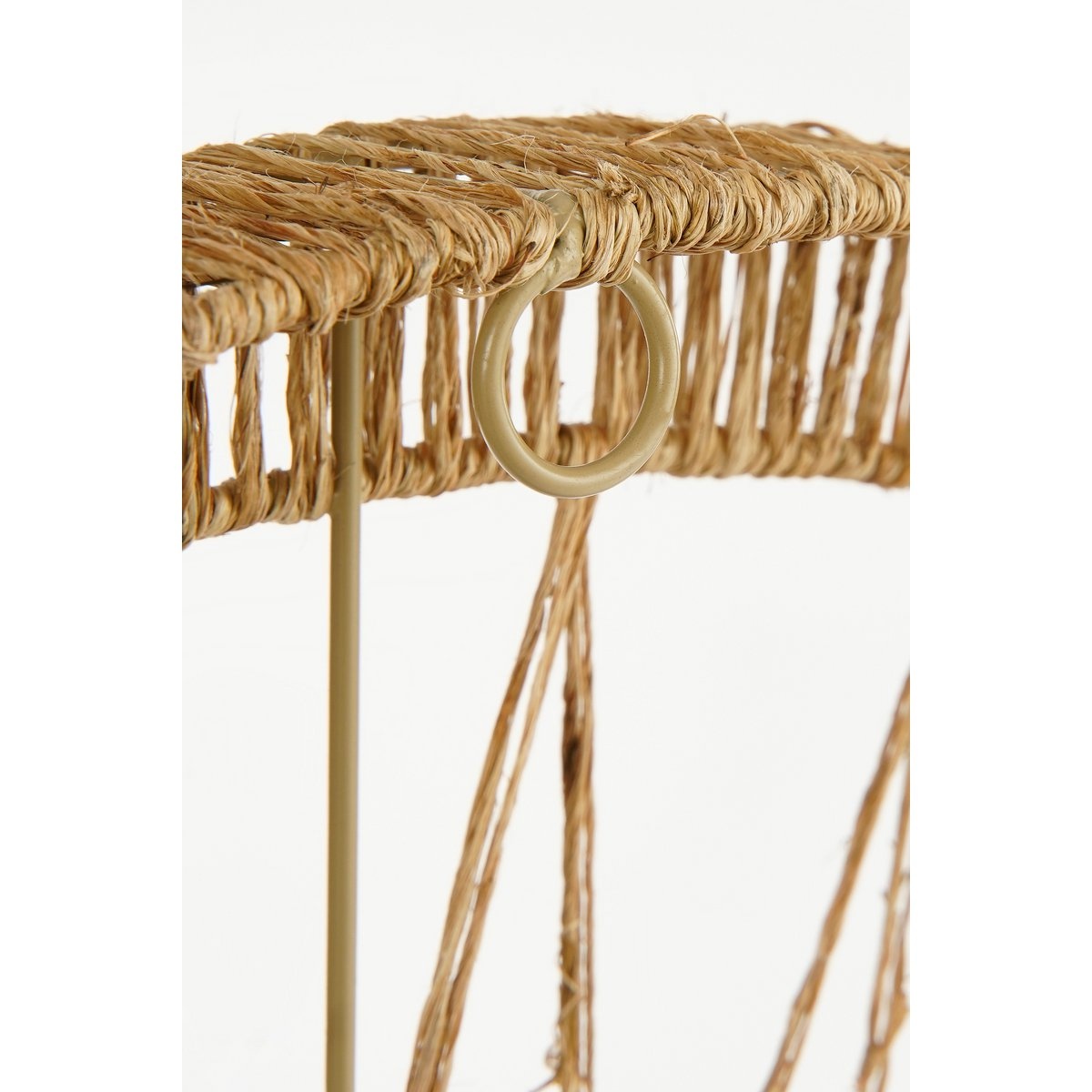 KantoormeubelenPlus Ludy Wandspiegel - H5 x Ø60 cm - Jute - Lichtbruin