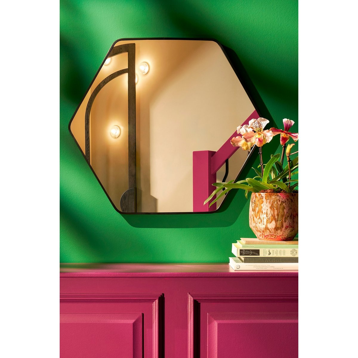 KantoormeubelenPlus Rossi Wandspiegel - L80 x B71 cm - Metaal - Zwart