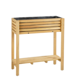 KantoormeubelenPlus Glenwood Plantenbak Rechthoek voor Buiten - L70 x B30 x H75 cm - Acaciahout - Bruin