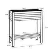 KantoormeubelenPlus Glenwood Plantenbak Rechthoek voor Buiten - L70 x B30 x H75 cm - Acaciahout - Bruin