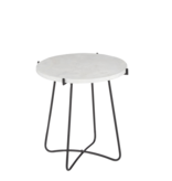 KantoormeubelenPlus Farah Bijzettafel - H45 x Ø43 cm - Metaal - Wit