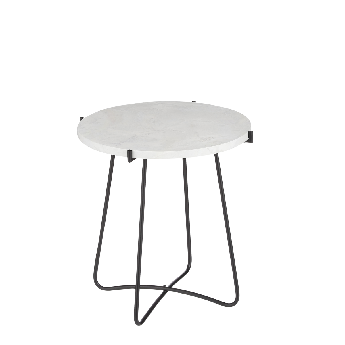 KantoormeubelenPlus Farah Bijzettafel - H45 x Ø43 cm - Metaal - Wit