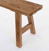 KantoormeubelenPlus Bold Houten Bankje - L108 x B29,5 x H36,5 cm - Gerecycled Hout - Bruin