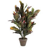 KantoormeubelenPlus Croton Kunstplant in Bloempot Stan - H73 x Ø40 cm - Bont